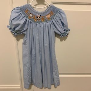 Smocked farm dress